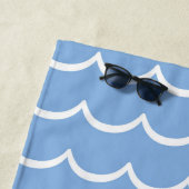 Blaue und weiße Küstenwache Strandtuch (Beispiel)