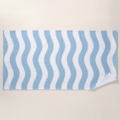 Blaue und weiße Küstenwache Strandtuch (Vorderseite)