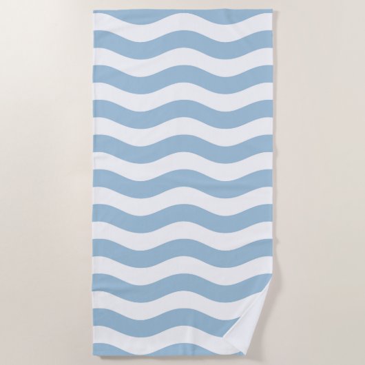 Blaue und weiße Küstenwache Strandtuch (Vorderseite)