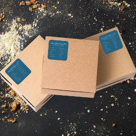 Blaue und weiße Lebensmittelsicherheitsallergie Quadratischer Aufkleber