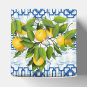 Blaue und weiße Lemon Mittelmeer Hochzeit Geschenkschachtel (Oben)