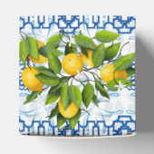 Blaue und weiße Lemon Mittelmeer Hochzeit Geschenkschachtel (Oben)