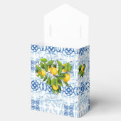 Blaue und weiße Lemon Mittelmeer Hochzeit Geschenkschachtel (Geöffnet)