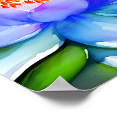 Blaue und weiße Lilie Poster (Ecke)