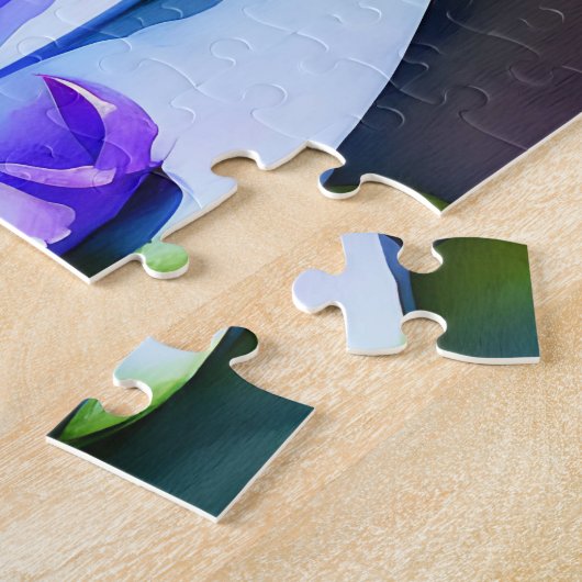 Blaue und weiße Lilie Puzzle (Seite)