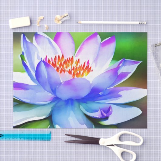 Blaue und weiße Lilie Seidenpapier (Handwerk)