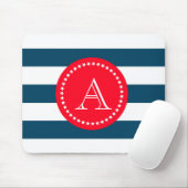 Blaue und weiße Marinemuster Mousepad (Mit Mouse)