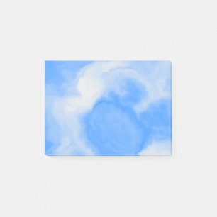 Blaue und weiße Marmor  Post-it Klebezettel