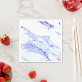 Blaue und weiße Marmorplatte, abstrakte Wellenmust Serviette (Beispiel)