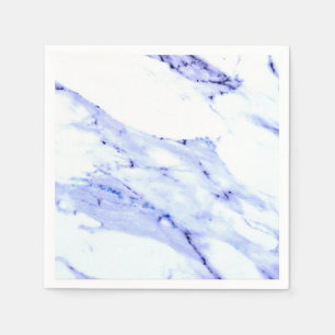 Blaue und weiße Marmorplatte, abstrakte Wellenmust Serviette