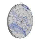 Blaue und weiße Marmorplatte Dartscheibe (Vorderseite Links)