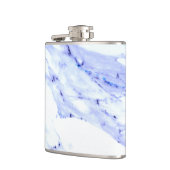 Blaue und weiße Marmorplatte Flachmann (Links)