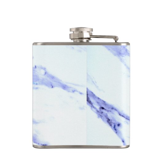 Blaue und weiße Marmorplatte Flachmann (Rückseite)