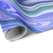 Blaue und weiße Marmorplatte Geschenkpapier (Rolleneckpunkt)
