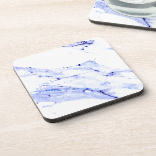 Blaue und weiße Marmorplatte Getränkeuntersetzer (Linke Seite)
