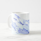 Blaue und weiße Marmorplatte Kaffeetasse (Vorderseite Links)