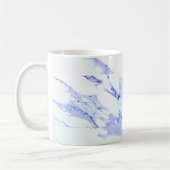 Blaue und weiße Marmorplatte Kaffeetasse (Links)
