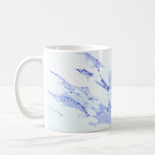 Blaue und weiße Marmorplatte Kaffeetasse (Links)