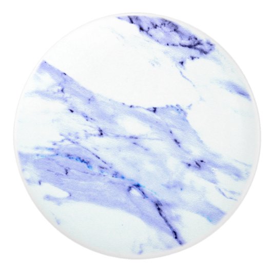 Blaue und weiße Marmorplatte Keramikknauf (Vorderseite)