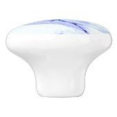 Blaue und weiße Marmorplatte Keramikknauf (Seitenansicht)