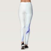 Blaue und weiße Marmorplatte Leggings (Rückseite)