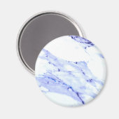 Blaue und weiße Marmorplatte Magnet (Vorderseite/Rückseite)