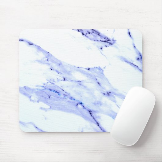 Blaue und weiße Marmorplatte Mousepad (Mit Mouse)