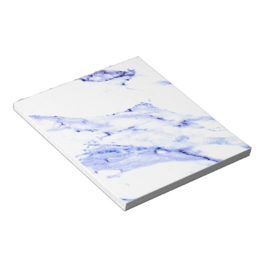 Blaue und weiße Marmorplatte Notizblock (angewinkelt)