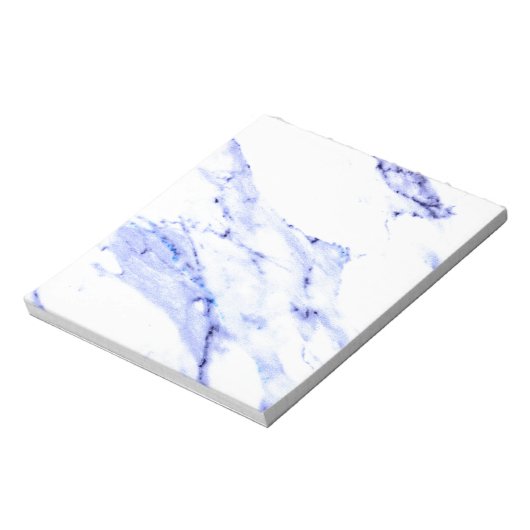 Blaue und weiße Marmorplatte Notizblock (Rotiert)