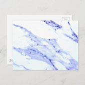 Blaue und weiße Marmorplatte Postkarte (Vorne/Hinten)
