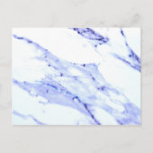 Blaue und weiße Marmorplatte Postkarte (Vorderseite)