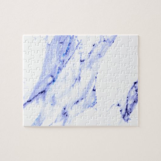 Blaue und weiße Marmorplatte Puzzle (Horizontal)