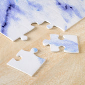 Blaue und weiße Marmorplatte Puzzle (Seite)