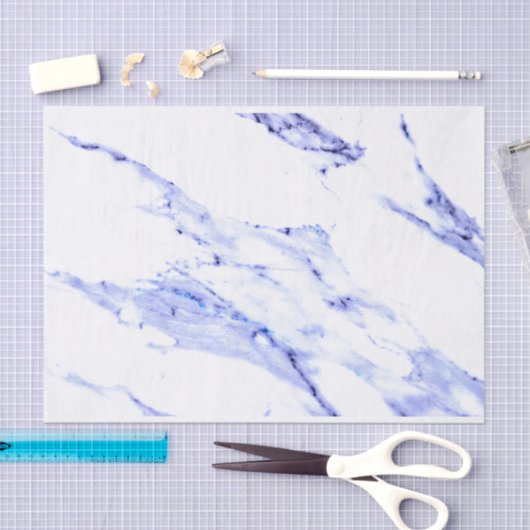 Blaue und weiße Marmorplatte Seidenpapier (Handwerk)