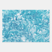 Blaue und weiße Marmorstruktur Geschenkpapier Set (Vorderseite 3)