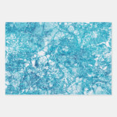 Blaue und weiße Marmorstruktur Geschenkpapier Set (Vorderseite 2)