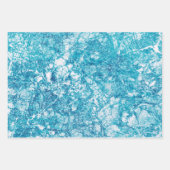 Blaue und weiße Marmorstruktur Geschenkpapier Set (Vorderseite)