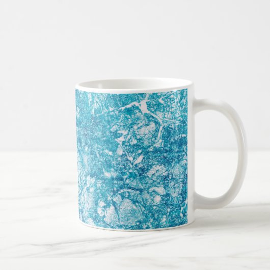 Blaue und weiße Marmorstruktur Kaffeetasse (Rechts)