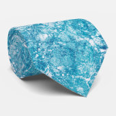 Blaue und weiße Marmorstruktur Krawatte (Gerollt)