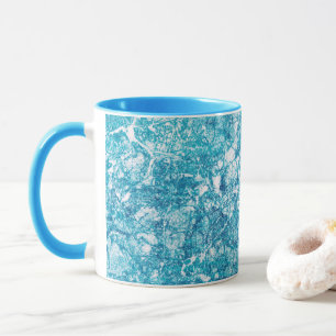 Blaue und weiße Marmorstruktur Tasse