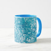 Blaue und weiße Marmorstruktur Tasse (VorderseiteRechts)