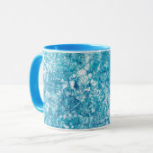 Blaue und weiße Marmorstruktur Tasse (Vorderseite Links)
