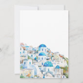 Blaue und weiße mediterrane Landschaft Hochzeit Save The Date (Rückseite)