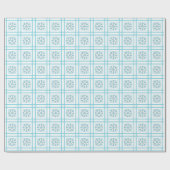 Blaue und weiße Milch und Gitter Geschenkpapier (Flach)