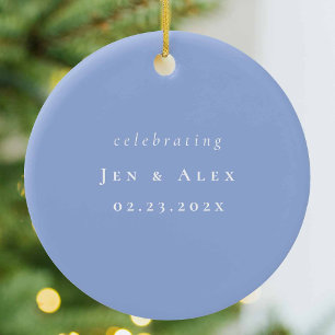 Blaue und weiße Minimale Weihnachtsschmuck