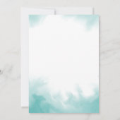 Blaue und weiße moderne Babydusche Einladung (Rückseite)