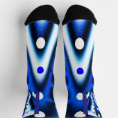 Blaue und weiße Mond Socken (Oben)