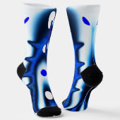 Blaue und weiße Mond Socken (Gewinkelt)