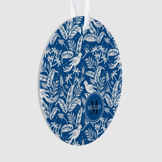 Blaue und weiße Monografie Ornament (Vorderseite)