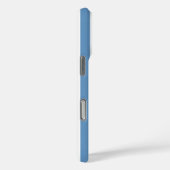 Blaue und weiße monogrammierte Streifen Case-Mate iPhone Hülle (Rückseite / Rechts)